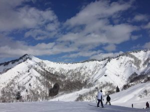 雪山とスノースポーツ